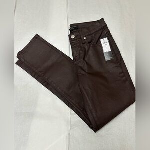 NWT; BANANA REPUBLIC COATED HIGH RISE SLIM PANTS🦋